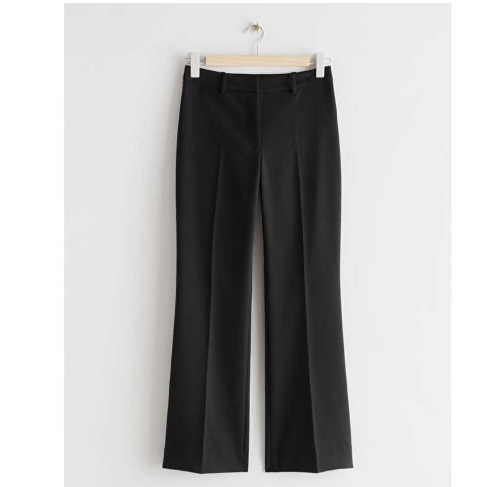 & Other Stories Flared Press Crease Pants